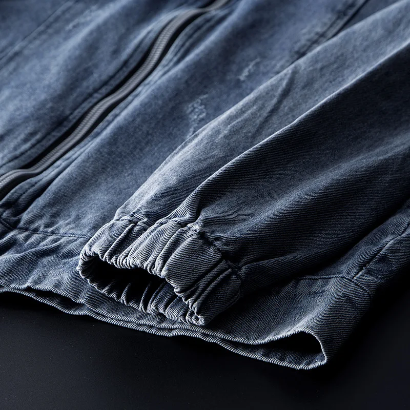 

Autumn and winter new style hot sale fashion city trend popular slim men's cotton handsome denim jacket 8002