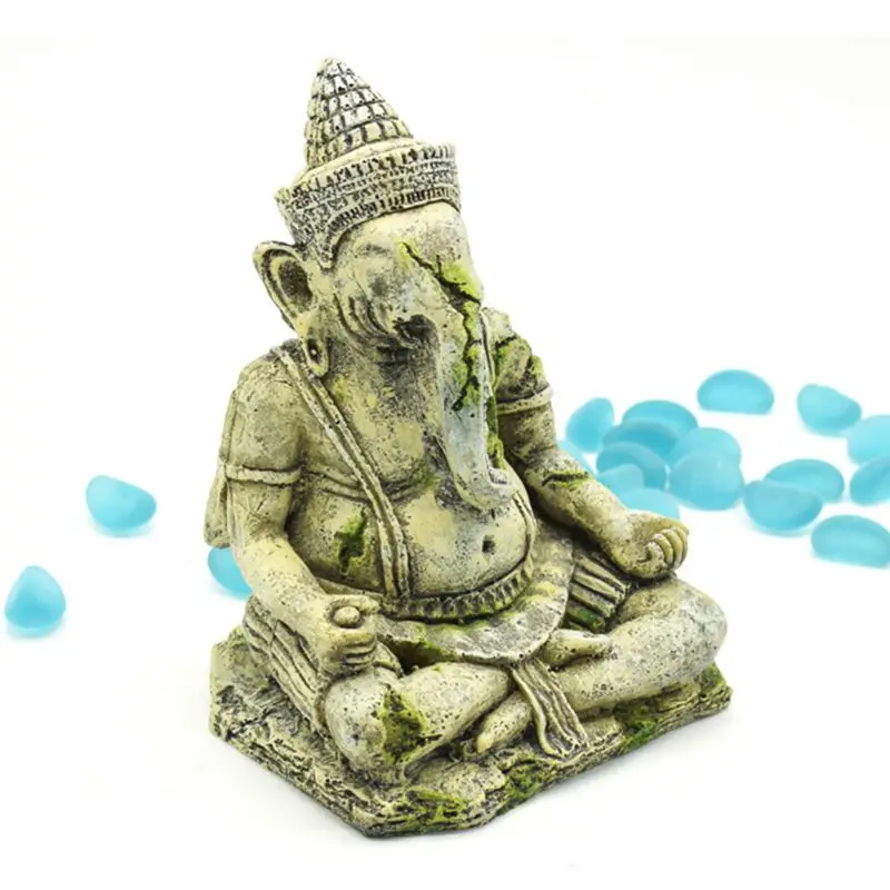 

Aquarium Decoration Elephant God Shakyamuni Statue Underwater Landscape Ornament 449C