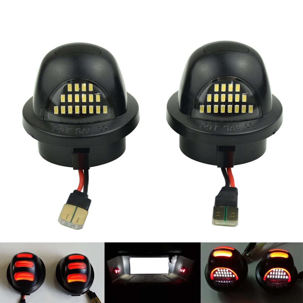 

2Pcs High Quality LED License Plate Light For Ford F150 F250 F350 Ranger Bronco Expedition Excursion Car Accessories