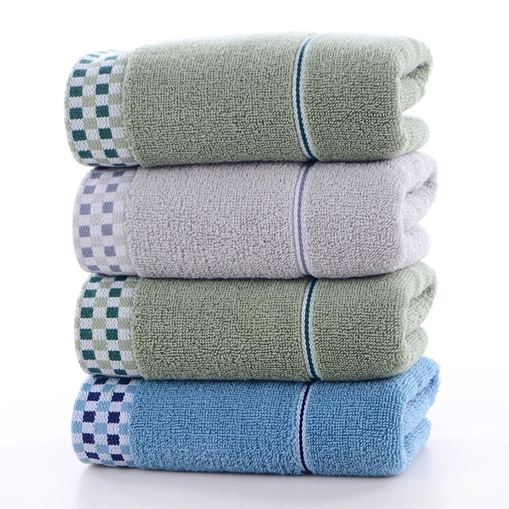 

Plaid Face Towel Thick Soft for Adults 100% Cotton 1026