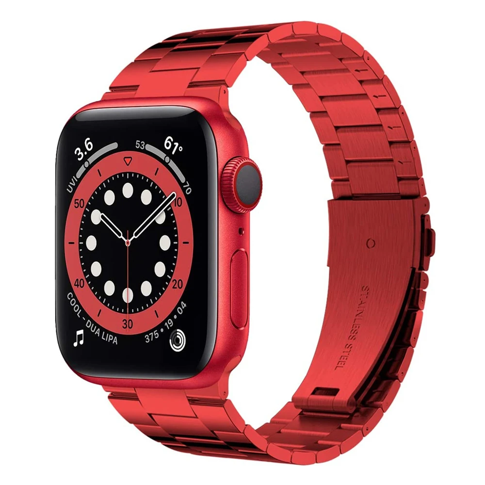 Ремешок из нержавеющей стали для Apple Watch Band 42 мм 44 45 38 40 41 деловой браслет iWatch 7/6/5/3/SE