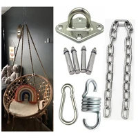 swing hanger kit stainless steel hanging chair chain for sandbag aerial yoga hammock chair conneciton indoor heavy duty