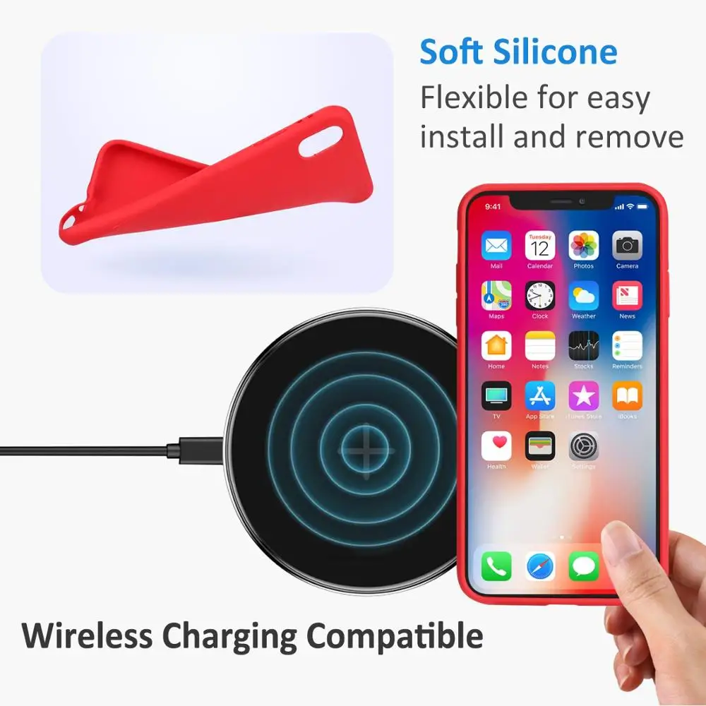 For Apple iPhone 11 Pro Max 5.8 inch 2019 Original Liquid Silicone Phone Case 7 8 6 plus XR XS Back Cover case |