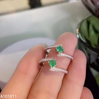 kjjeaxcmy fine jewelry natural emerald 925 sterling silver new women ring support test trendy