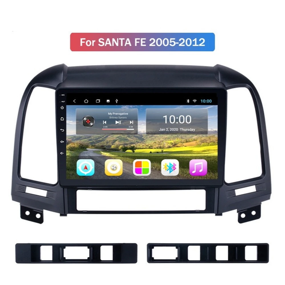 Автомобильный GPS-навигатор Android мультимедийный плеер для HYUNDAI SANTA FE 2005-2012 с RDS BT
