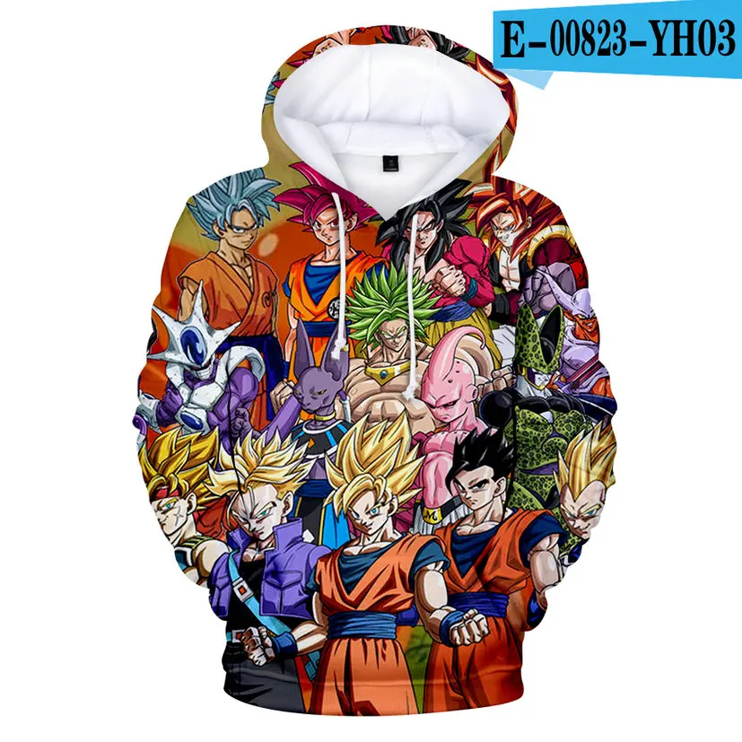 WEJNXIN зима осень Dragon Ball Супер 3D пуловер толстовки для мужчин и женщин мультфильм Dragon Ball Супер толстовка с Гоку Sudaderas - Цвет: 14