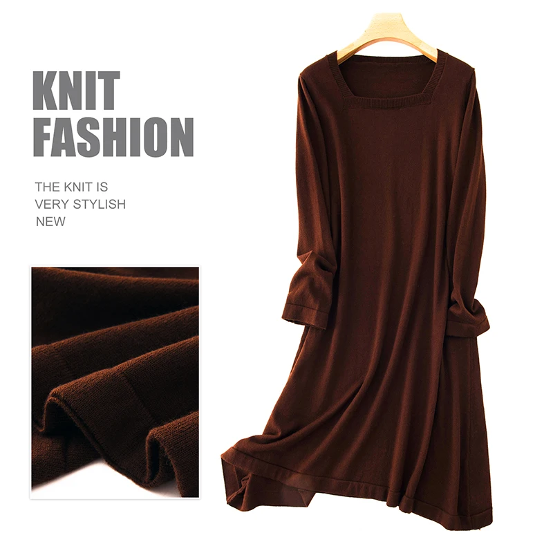 Осенне-зимняя трикотажная длинная юбка-свитер ALKMENE свободная для вечеринок 2019 |