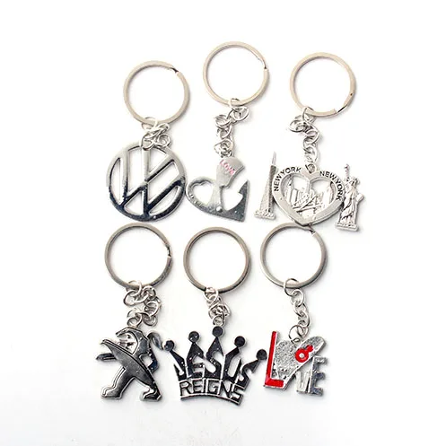 Новый модный металлический брелок, сувенирный брелок с мультяшным сердцем Нью-Йорка, милый подарок, домашний декор