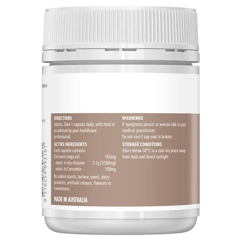 Здоровая забота о здоровье суставов куркума 100 колпачков снимает легкое артрит