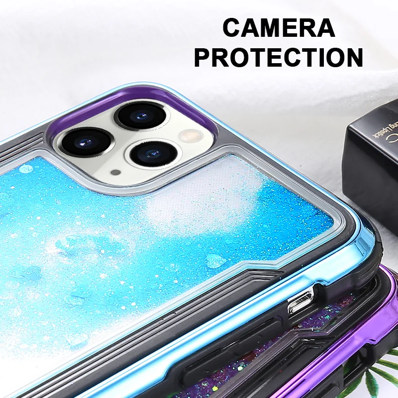 Чехол-накладка для iPhone 11 Pro Max 6s 7 8 XS X XR с жидкими блестками | Мобильные телефоны и
