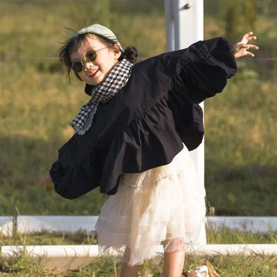 

Модная Свободная блузка для маленьких девочек, милые свободные пуловеры для маленьких принцесс, блузка для девочек