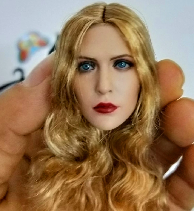 

1/6 Scarlet Witch Elizabeth Olson Curly Long Hair Head For 12" Female Figure Body In stock