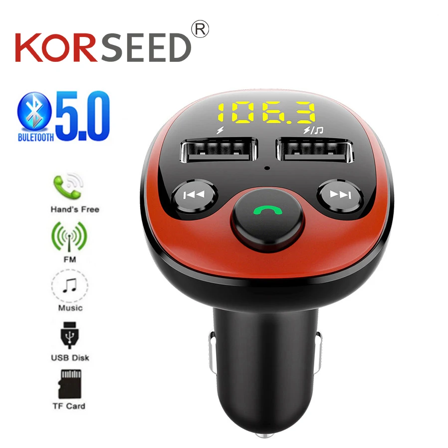 Автомагнитола с FM трансмиттером Bluetooth mp3 плеером двумя USB портами и зарядным