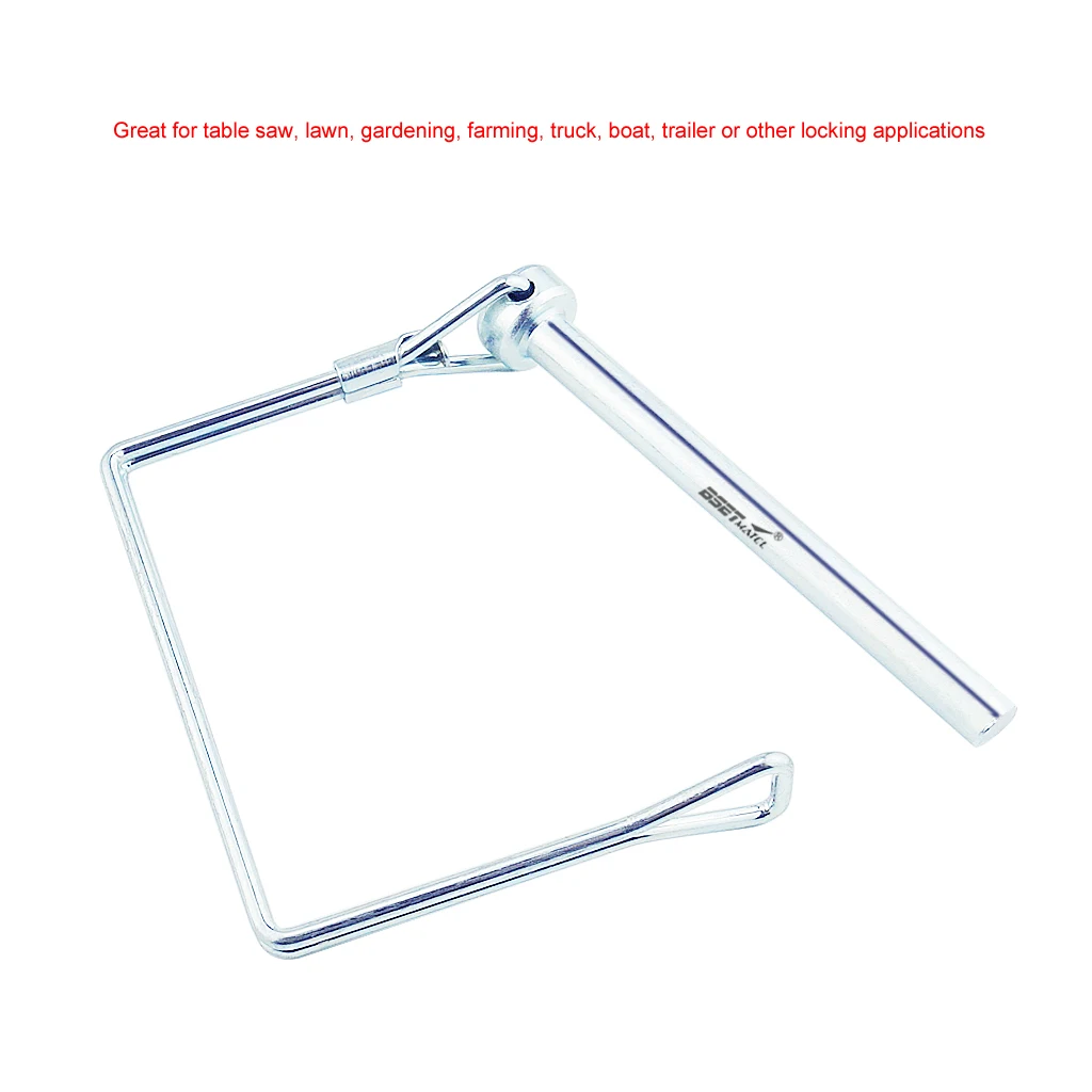 

4PCS Spring Carbon Steel Square Shaft Locking Lock Pin Safety Coupler Retainer Farm Trailers Wagons Lawn Garden Auto Car Trailer