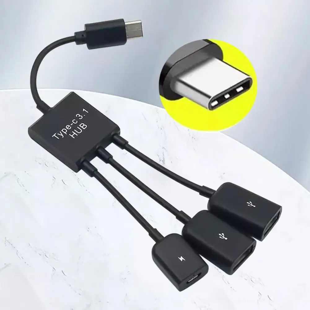 

Adapter Cable Charging Data Transmission 1 to 3 Type-c to USB Converter Cable for Mobile Phone
