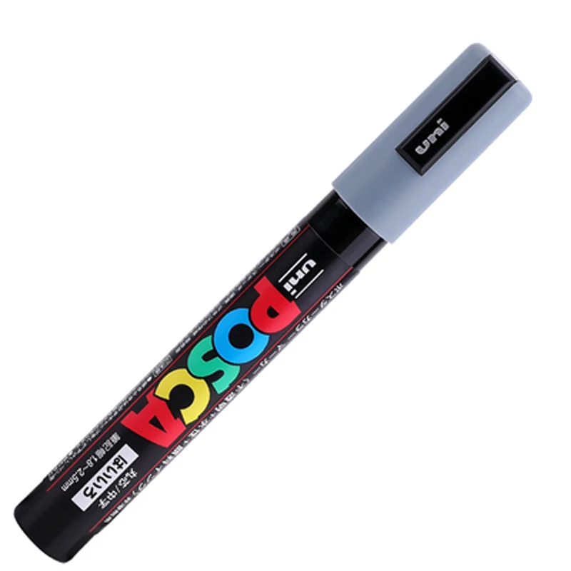 6/15 шт Uni Posca PC-5M Краска Маркер-средний Tip-1.8mm-2.5mm 17 цветов - Цвет: 6pcs Gray