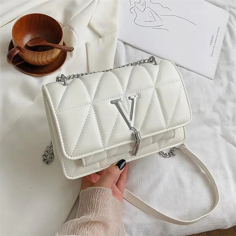 

2021 Brand Designer Women Shoulder Bag Lady Fashion Chains Red Clutch Bag Messenger Handbag Leather Luxury Purse Bags For Woman