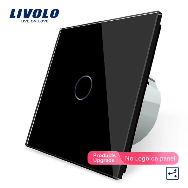 Livolo стандарт ЕС настенный выключатель VL C701S 12 1 банда 2 пути управления панель из