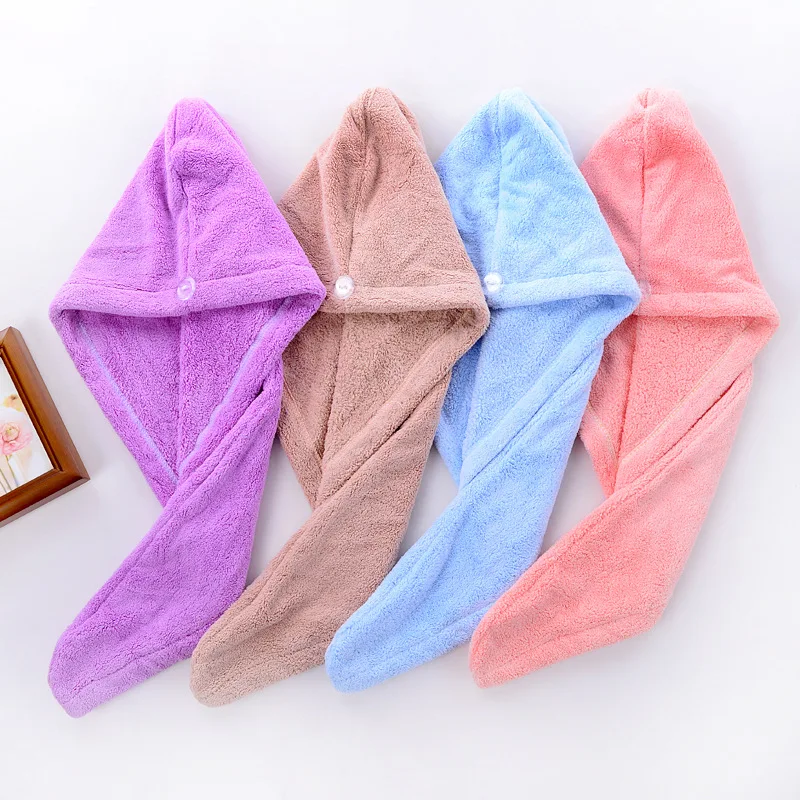 Супервпитывающая шапочка для сухих волос ванны утолщенная быстросохнущая