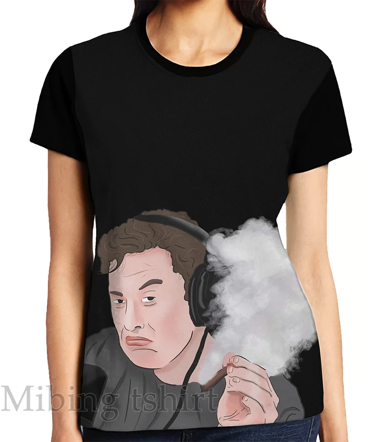 Футболка с забавным принтом для мужчин и женщин Повседневная рубашка