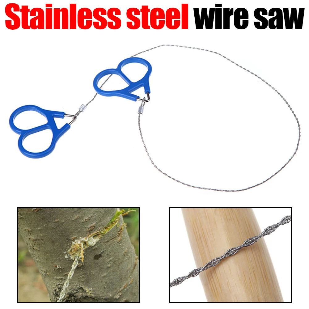 Для выживания в полевых условиях нержавеющая проволочная пила ручная цепная