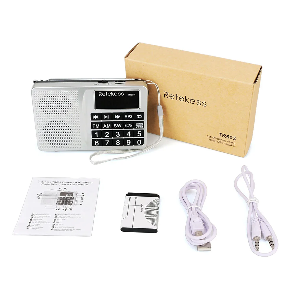 Цифровой транзистор Retekess TR603 AM FM-радио с поддержкой TF-карты | Электроника