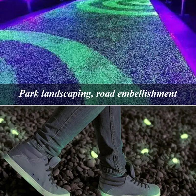 

500pcs Garden Glow In The Dark Luminous Pebbles For Walkways Plants Aquarium Decor Glow Stones Fish Tank Garden Luminous Stones