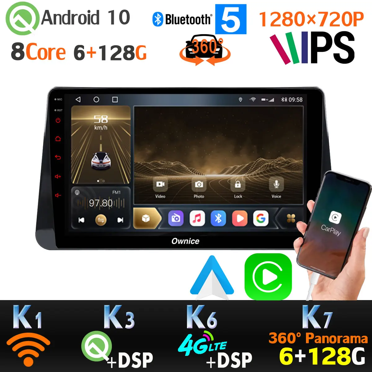 6 + 128G 360 панорамный Android автомобильный DVD GPS Навигатор Радио для Nissan Kicks 2014 2015 2016 2017