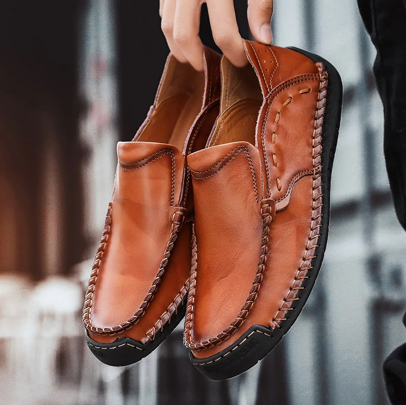 

Men Leisure Shoes Men Casual Shoes Man Flat Leather Shoe Zapatos Casuales Para Hombre Mens Loafers Black For Fashion Sport