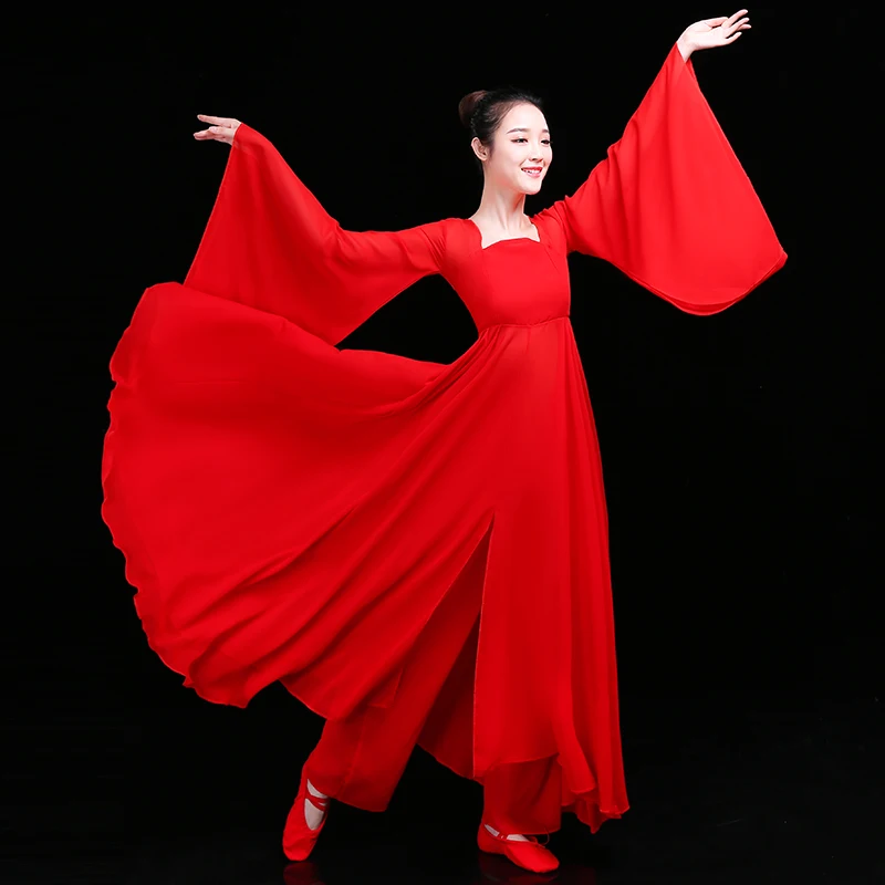 

Classical Dance Practice Suit Female Dance Dress Elegant Performance Dress Female Dress Elegant Han Dress Large Skirt