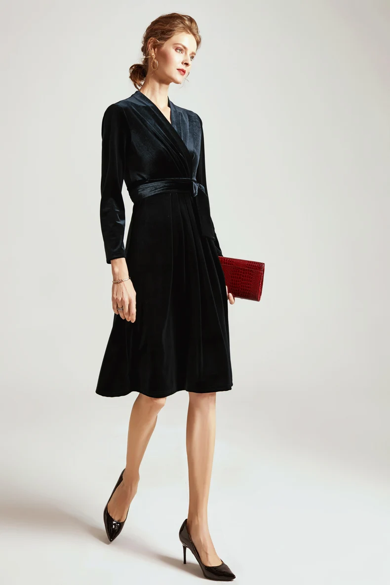 Женское миланское платье для подиума сексуальное с v-образным вырезом и длинными