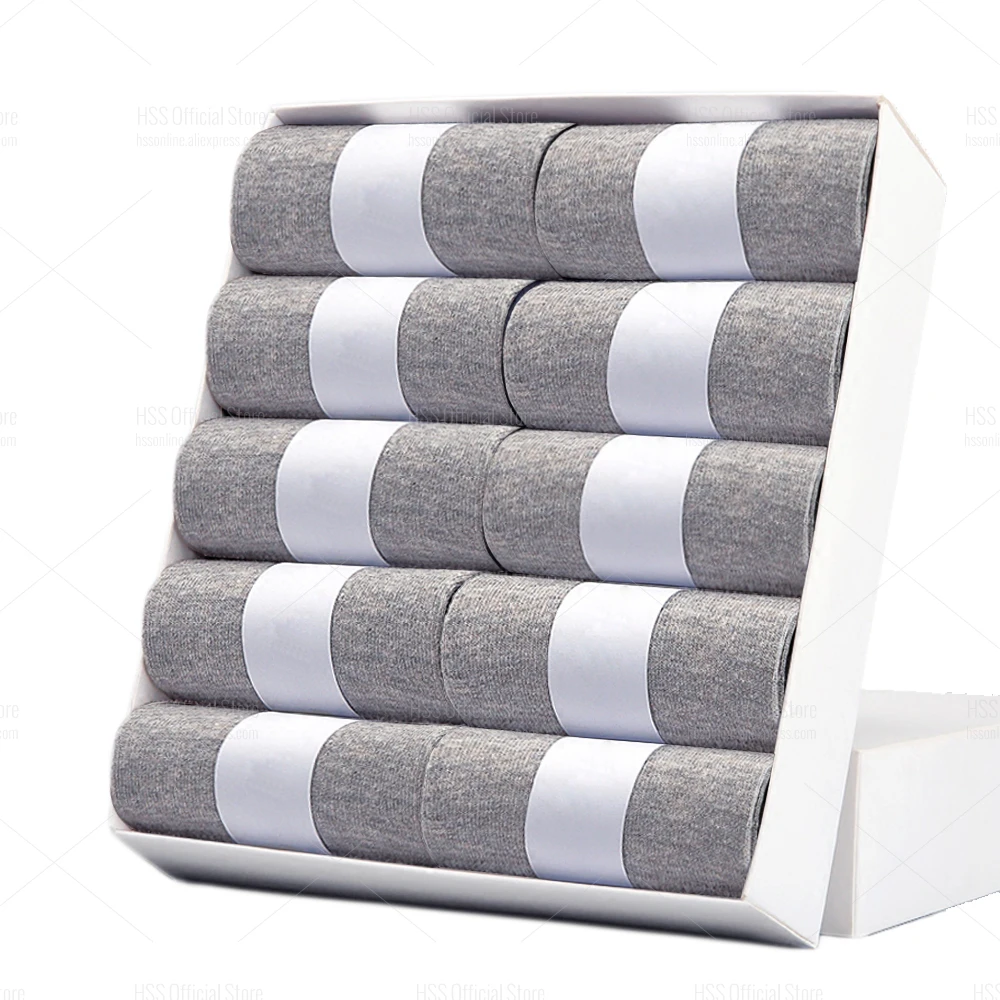 

HSS Brand Men's Cotton Socks New Style Black Business Men Socks Soft Breathable Summer Winter for Male Socks Plus Size (6.5-14)