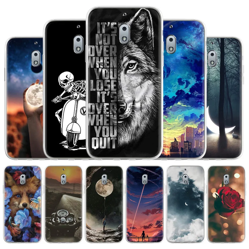 

For Nokia 2.1 Case Cover For nokia 2.1 TA-1080 Coque TPU 3D Painted Back Case For Nokia2.1 Silicone Bumper Funda Coque 5.5 inch