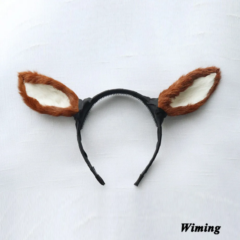 deer ears air clip faun headband women girls children birthday party decoration supplies antlers headpiece chirstmas headband