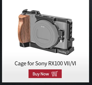 SmallRig l-образная пластина с деревянной рукояткой для sony RX100 III/IV/V(VA)/VI/VII L кронштейн пластина с деревянной рукояткой-2467