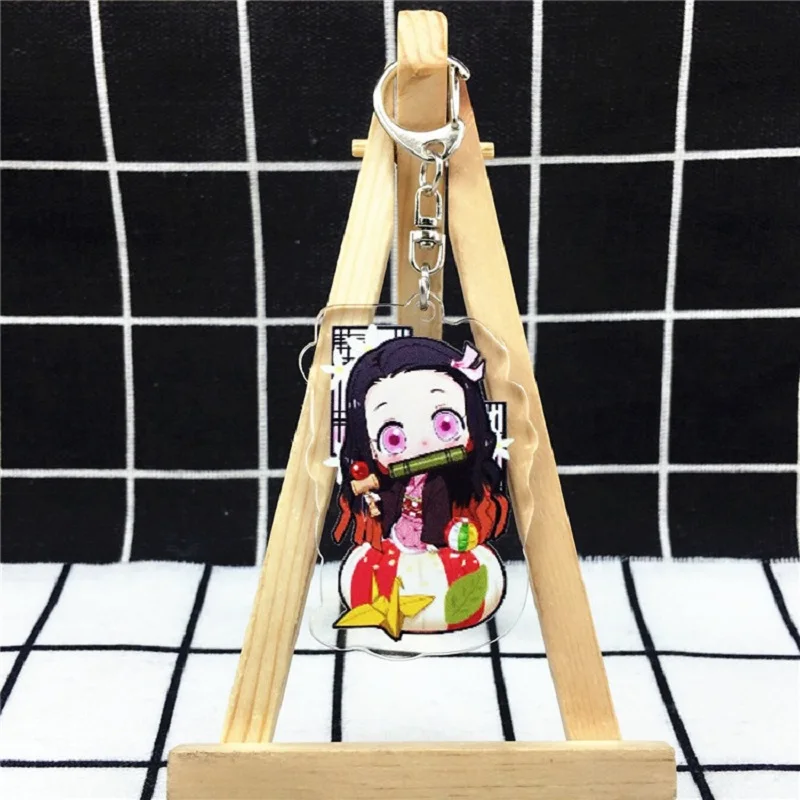 

2021 Anime Demon Slayer Key Chains Figure Kochou Shinobu Keychain Rengoku Kyoujurou Cosplay Student Accessory Chil Toy Keyring
