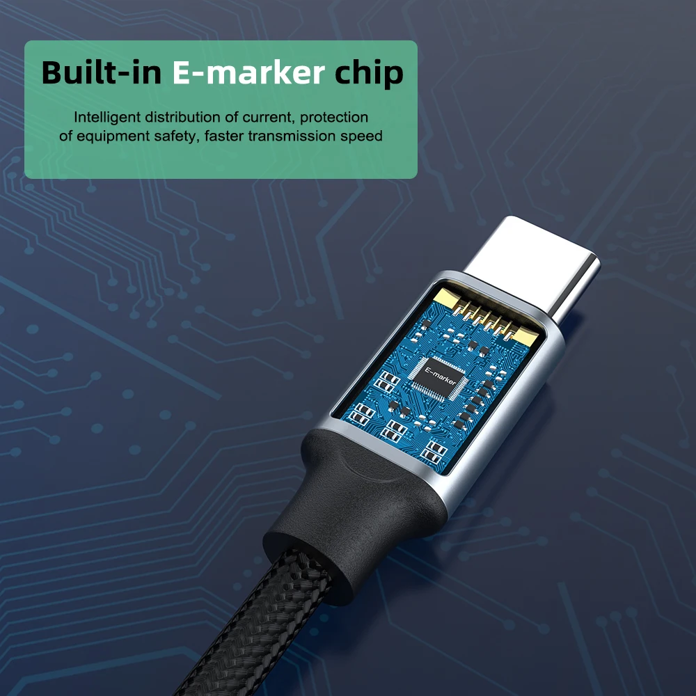 Кабель KEYSION 100 Вт USB C к Type USBC PD шнур для быстрой зарядки USB-C кабель Type-c Redmi Note9 Samsung S20
