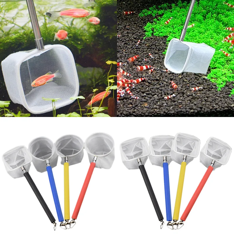 

1Pcs Fish Tank Mini Adjustable Telescoping Fishes Shrimps Landing Net Scoop