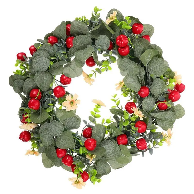 

1Pc Delicate Plastic Xmas Hanging Wreath Decor Home Party Door Wall Pendant