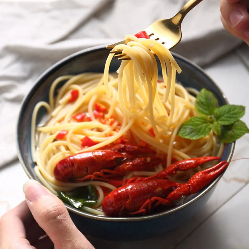 Японский шар риса креативная керамическая посуда черная ретро-емкость чаша для