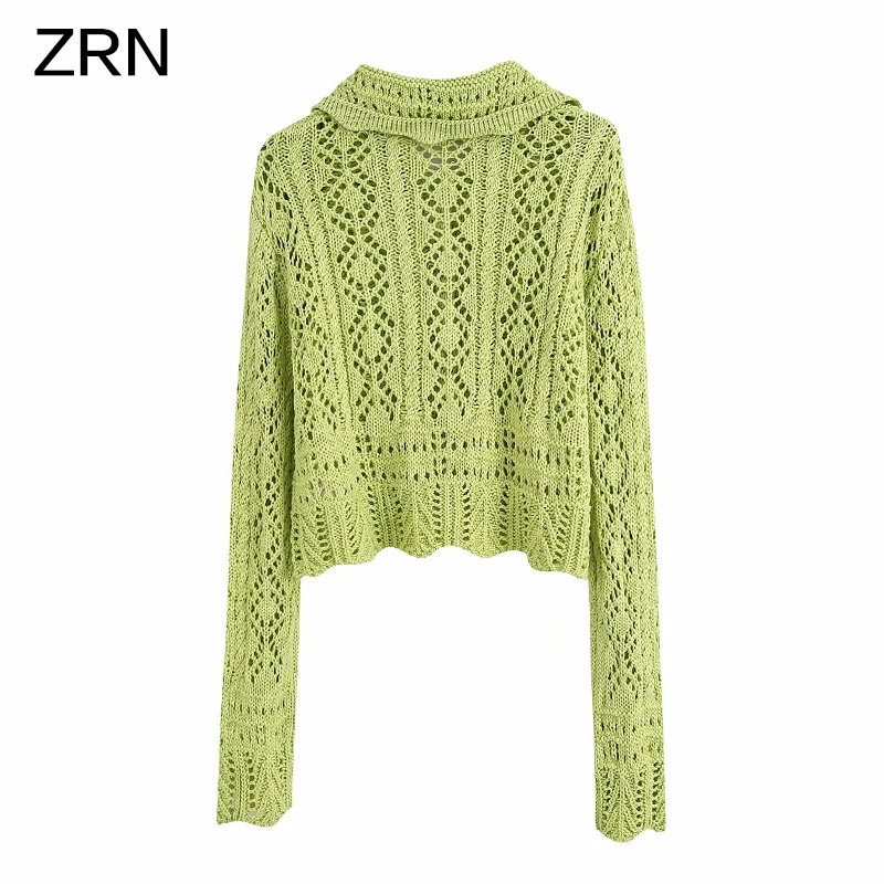 Женский винтажный кардиган с отложным воротником однотонный| |