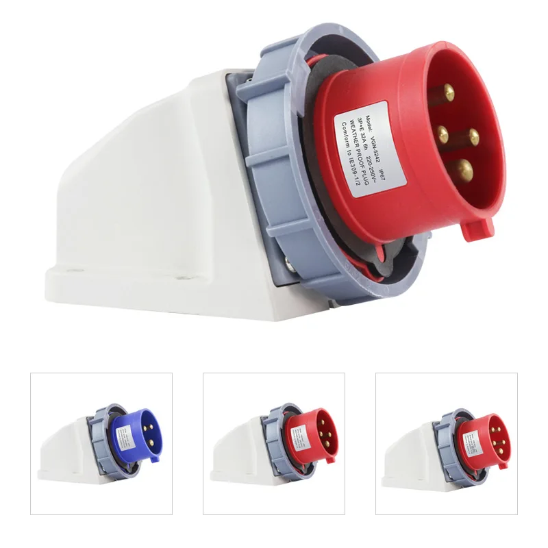 16a 32a водонепроницаемый промышленный анти-вилки и анти-розетки обратный