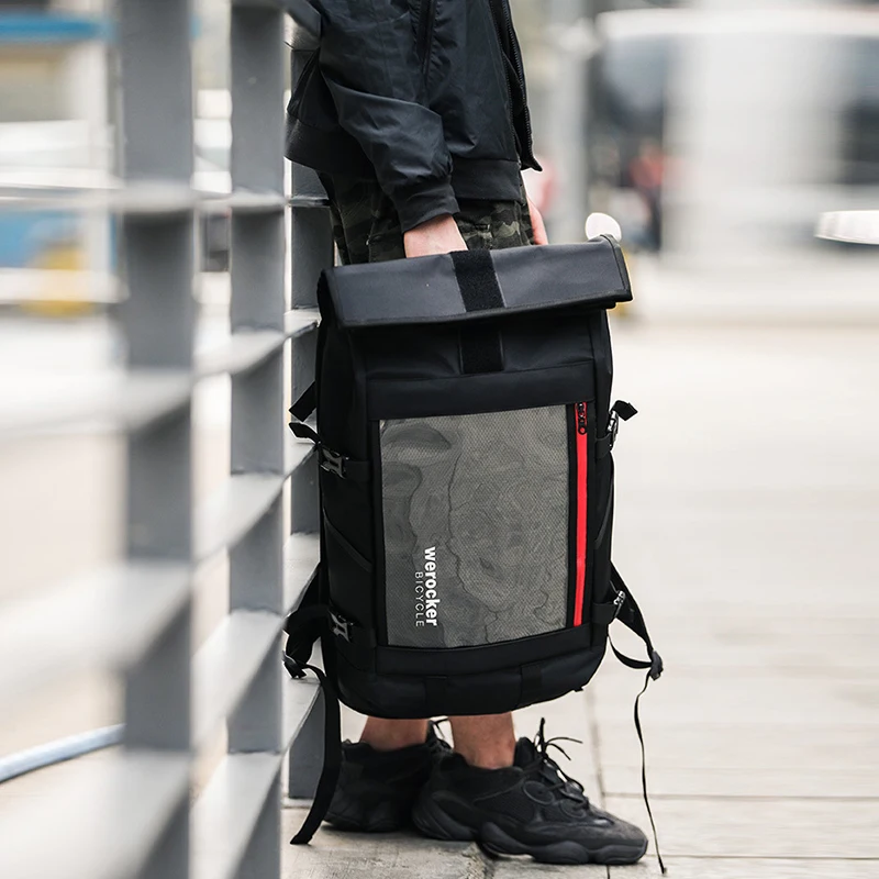 Для путешествий на открытом воздухе гаджеты Mochila складной Rolltop Рюкзак Водонепроницаемый велосипедный рюкзак для путешествий ранец сумка для ноутбука школьные сумки