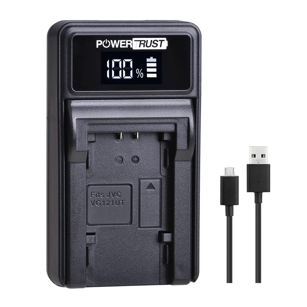 1LED Charger 1X2680 mAh BN-VG121 VG121U VG121US батарея и светодиодный USB зарядное устройство для JVC Everio GZ-E серии BN-VG138 BN-VG107U VG114 батареи - Цвет: 1LED Charger