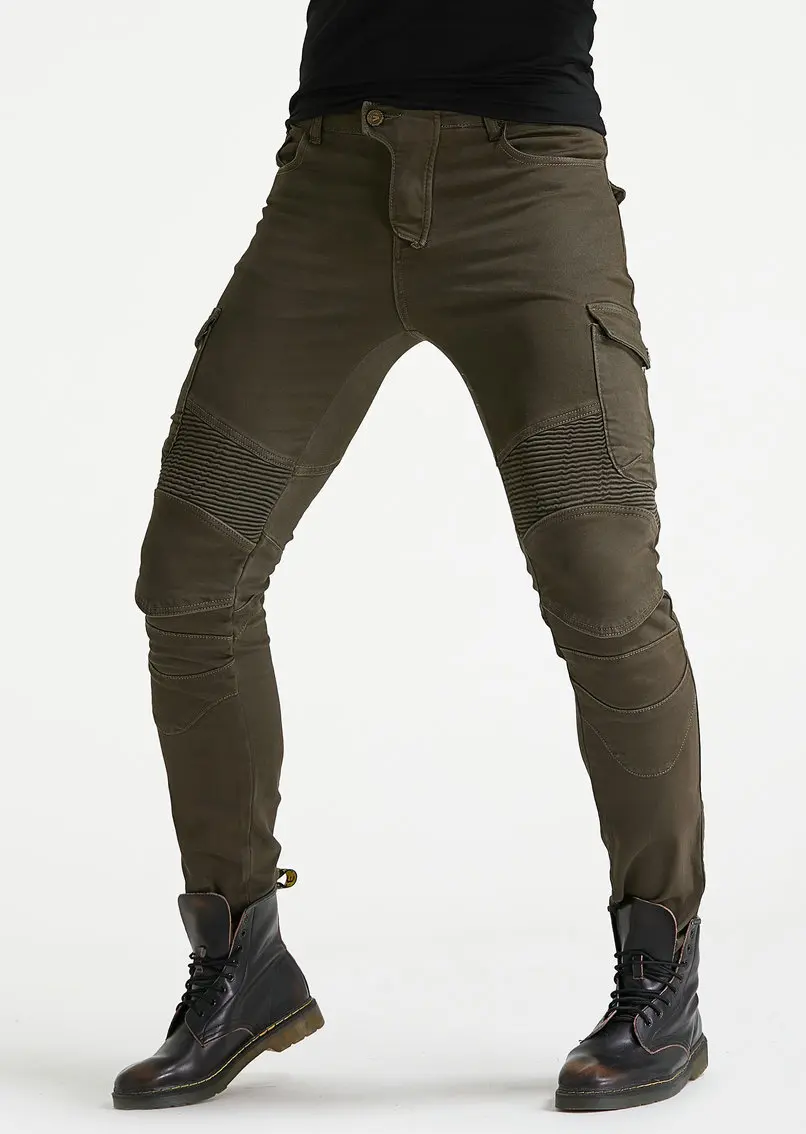 Новый B06 с защитное снаряжение мотоциклетные джинсы для езды серо зеленого цвета