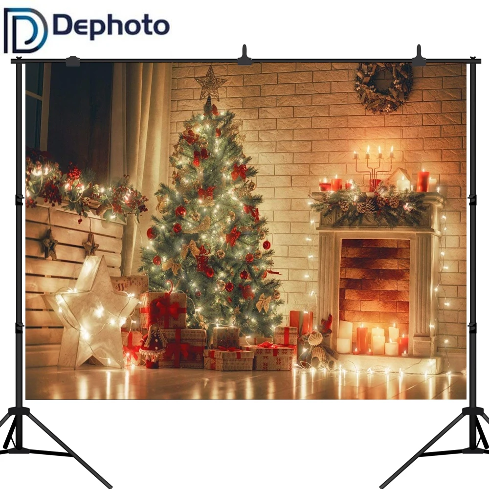 Декорации для рождественской фотосъемки золотые звезды фонарь украшение