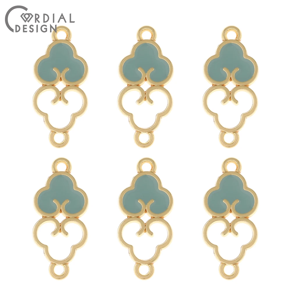 

Cordial Design 100Pcs 10*23MM Jewelry Accessorie/Paint Effect/Connector/Cloud Shape/Jewelry Findings & Components/Hand Made