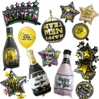 С Новым Годом 2022 воздушные шары Декор Бутылки Вина фольга баллоны для рождества домашний декор воздушные шары новогодние вечерние Noel Navidad