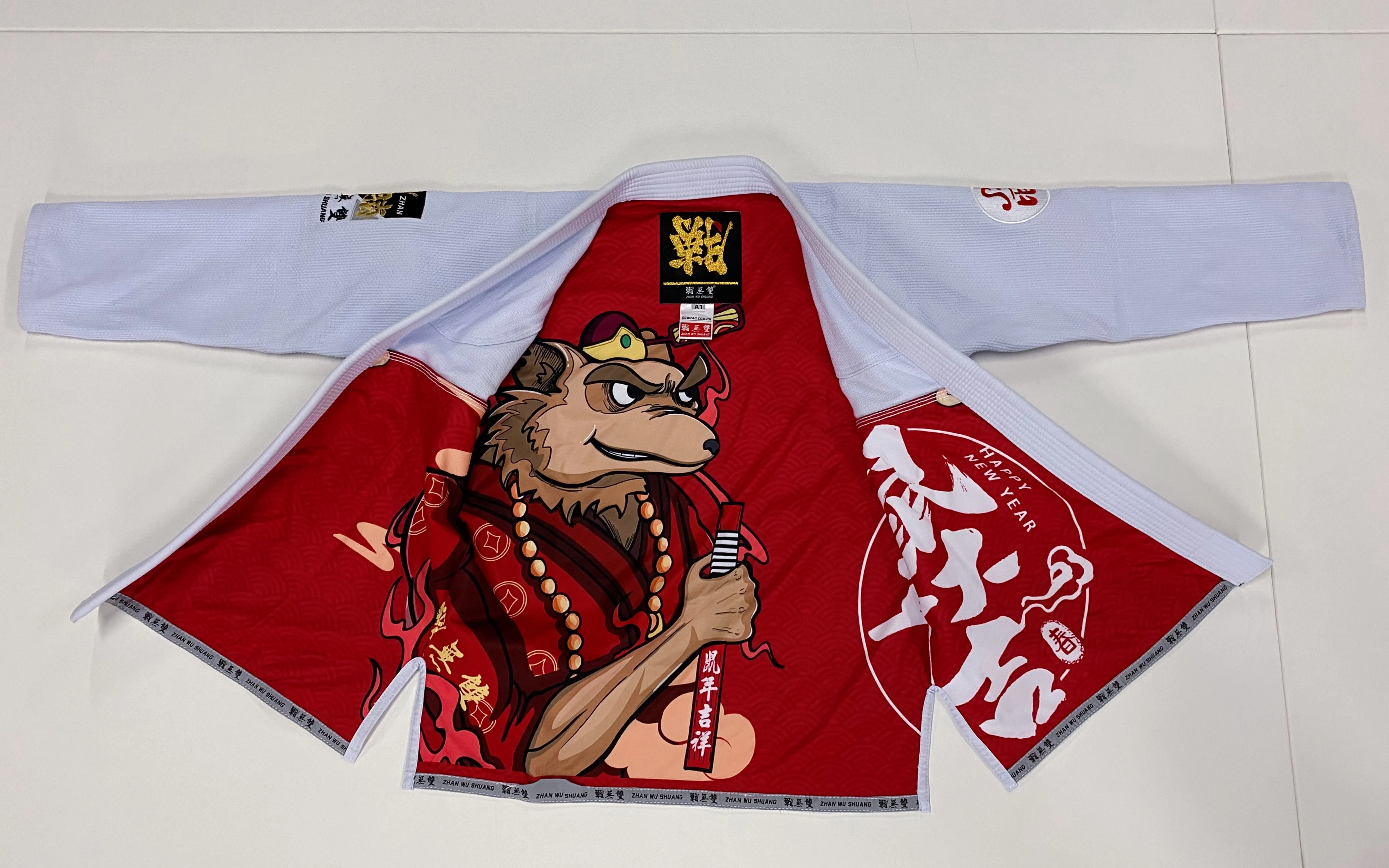 

Chinese Zodiac Year of the Rat 2020 Adult Brazilian Jiu-Jitsu Gear Training Competition SF Free Shipping