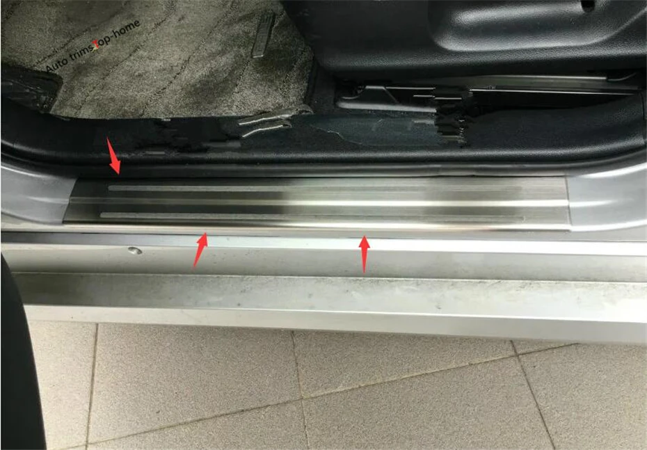 Yimaautotrims Внутренний порог протектор педали Накладка подходит для Toyota Prius Prime PHV нержавеющая сталь